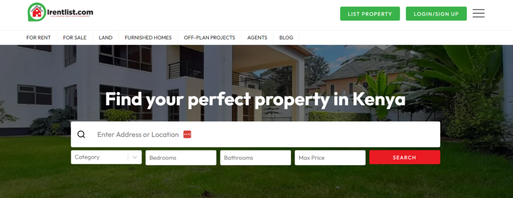 If you are looking for the best property websites in Kenya, iRentList.com stands out as a user-friendly and efficient platform. 